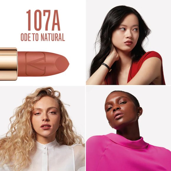 SALE - BNIB❤️NEW VALENTINO #107A ODE TO NATURAL Rosso Refillable Lipstick ✨NIB - Picture 4 of 15